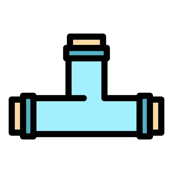 Colocación de tubo icono color contorno vector — Vector de stock