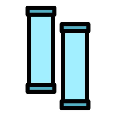 Boru sistemi aracı simge renk dış hat vektörü