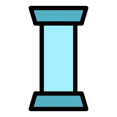 Metalik boru simgesi renk dış hat vektörü