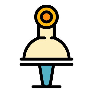 Müşteri web kamerası simgesi renk ana hatları vektörü