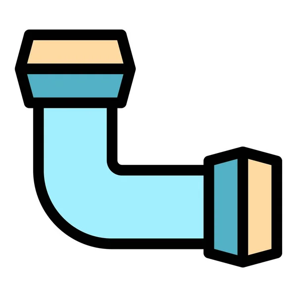 Pvc pipe icon color outline vector — стоковый вектор