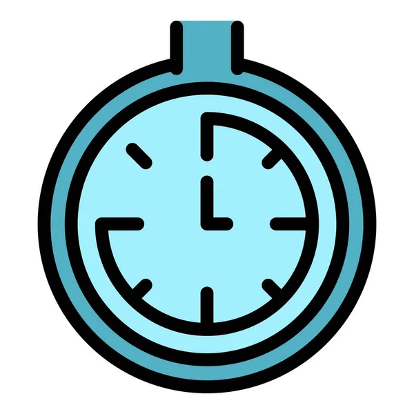 Slimming time icon color outline vector — Stockvektor