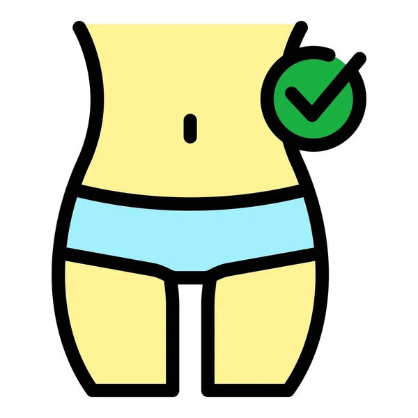 Done slimming icon color outline vector — 스톡 벡터
