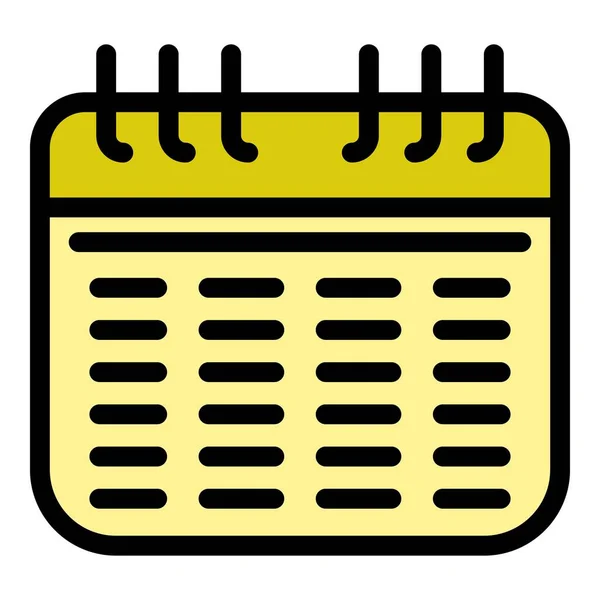 Kalender bantning ikon färg kontur vektor — Stock vektor