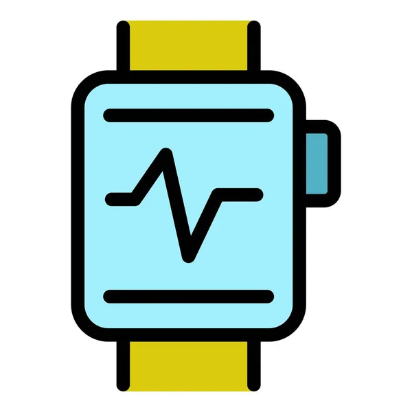 Smartwatch slimming icon color outline vector — Wektor stockowy