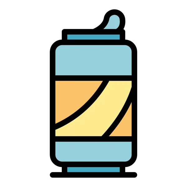 Σόδα ποτό απόβλητα εικονίδιο χρώμα περίγραμμα διάνυσμα — Διανυσματικό Αρχείο
