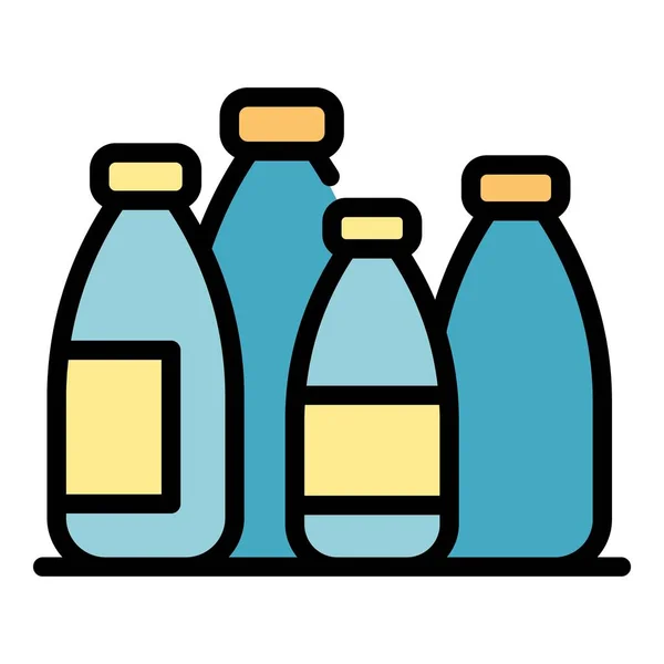 Shop bottle garbage icon color outline vector — Vetor de Stock