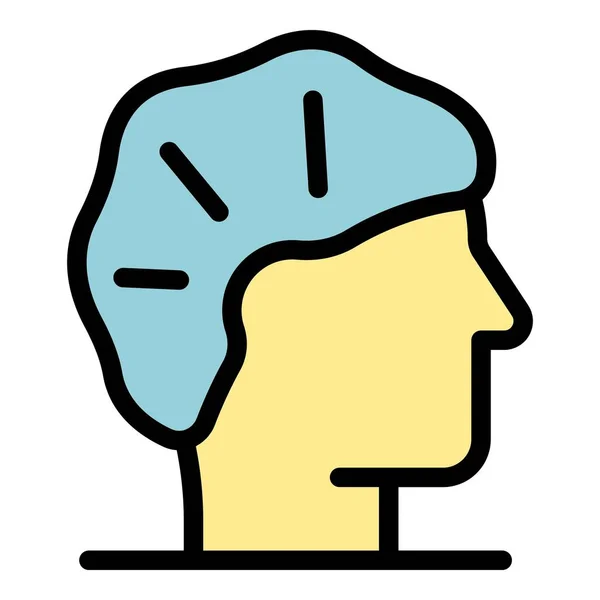 Couverture de tête icône couleur contour vecteur — Image vectorielle