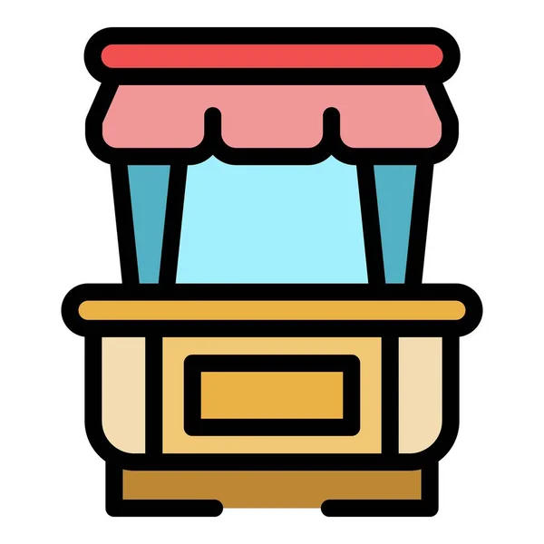 Business hot dog icon color outline vector — Vetor de Stock