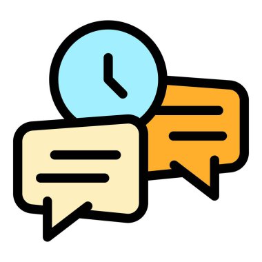 Hızlı ipuçları simgesi renk ana hatları vektörü