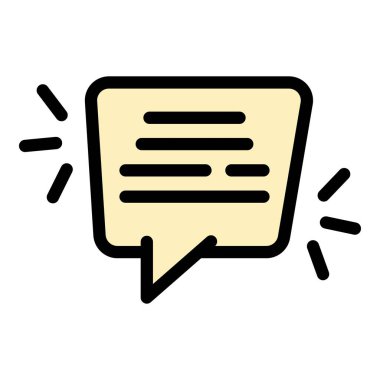 Etkili ipuçları simgesi renk ana hatları vektörü