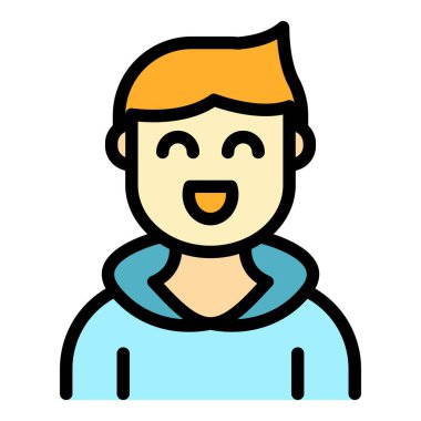 Son simge rengi dış hat vektörü