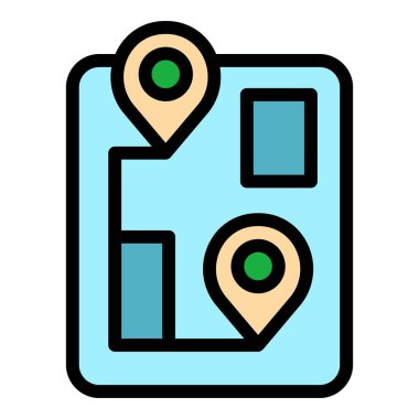 Seyahat simgesi renk ana hatlarını kontrol et