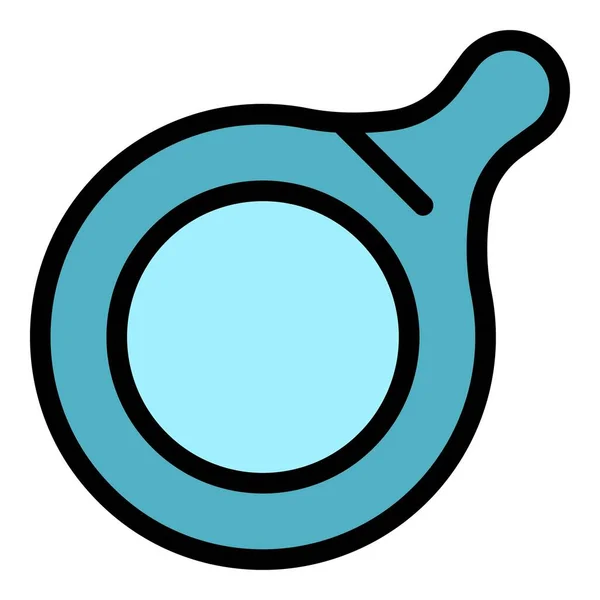 Cook wok frying pan icon color outline vector — ストックベクタ