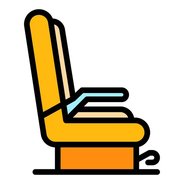 Flight seats icon color outline vector — стоковый вектор