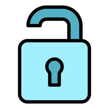 Araç gösterge paneli simge renk dış hat vektörünü açar