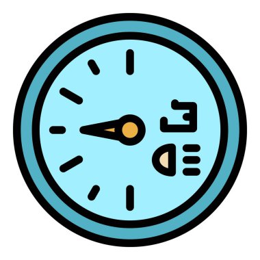 Pil gösterge paneli renk ana hatları vektörü