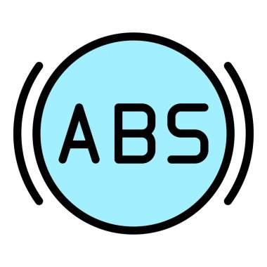 Abs araba gösterge paneli renk çizelgesi vektörü