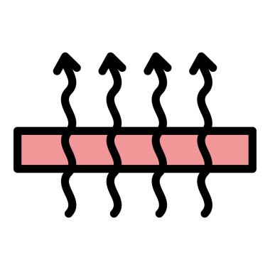 Sıcak pencere otomobili simgesi renk çizgisi vektörü