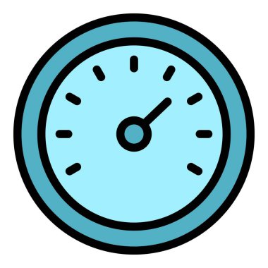 Takhometer araba gösterge paneli renk çizgisi vektörü