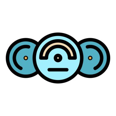 Model araba gösterge paneli renk ana hatları vektörü