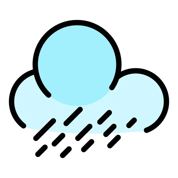 Drizzle day icon color outline vector — Stock Vector