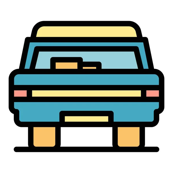 Abrir la tapa del coche icono color contorno vector — Archivo Imágenes Vectoriales