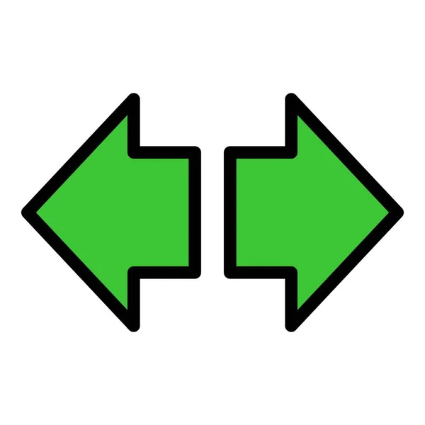 Direction flèche tableau de bord icône couleur contour vecteur — Image vectorielle