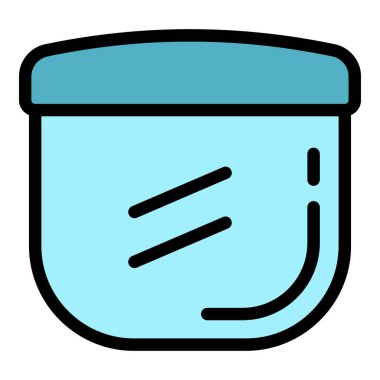 Virüs koruyucu kalkan simgesi renk dış hat vektörü