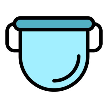 Enfeksiyon yüz kalkanı renk çizgisi vektörü