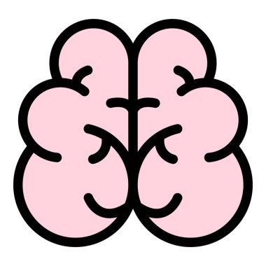 Sinir ikonu renk ana hatları vektörü