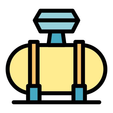 Kompresör aygıtı renk ana hatları vektörü