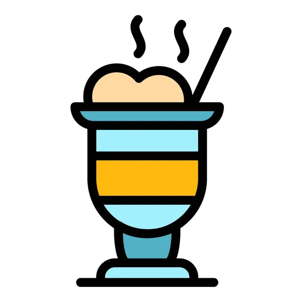 Vektor barvy ikon nápojů latté — Stockový vektor