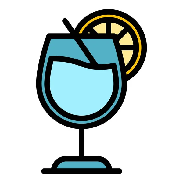 Bourbon-Cocktail-Symbol Farbe Umrissvektor — Stockvektor