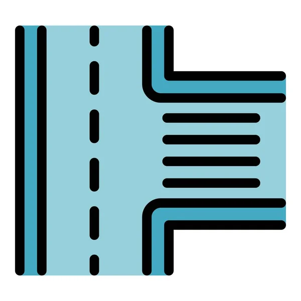 Highway ikon färg kontur vektor — Stock vektor