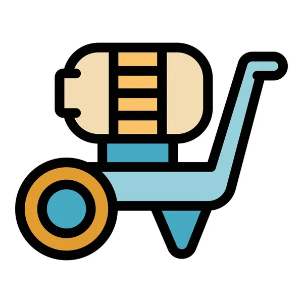 Road machinery icon color outline vector — Stock Vector