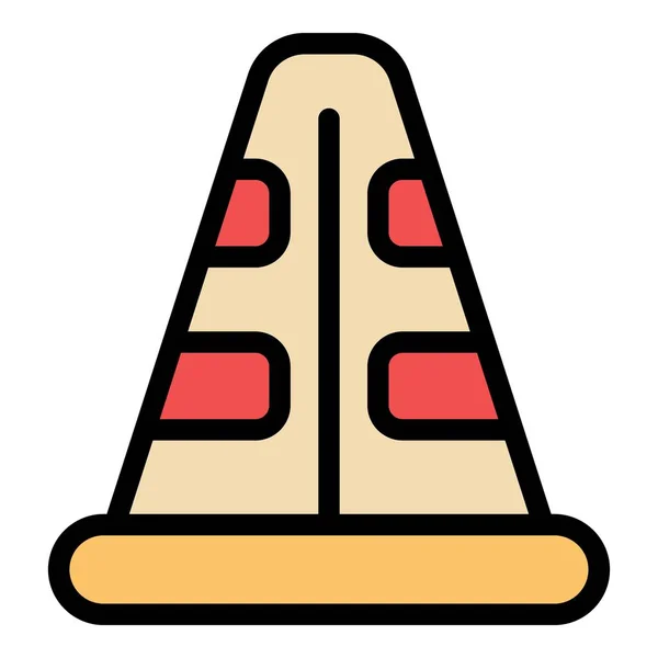 Traffic cone icon color outline vector — стоковый вектор