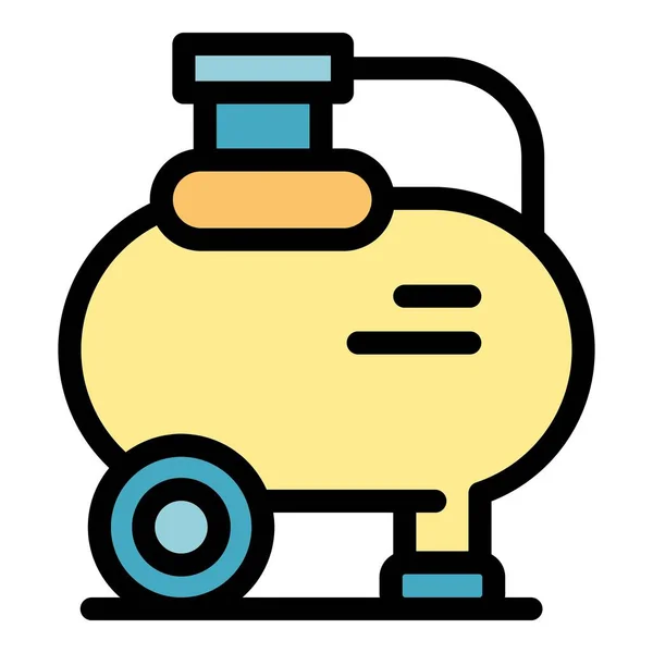 Air compresson pump icon color outline vector — 图库矢量图片