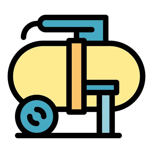 Gas compressor icon color outline vector — 图库矢量图片