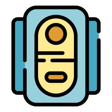 Değişim enerji simgesi renk dış hat vektörünü aç