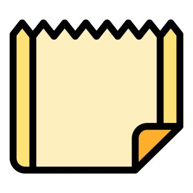 El kağıdı havlusu simgesi renk ana hatları vektörü