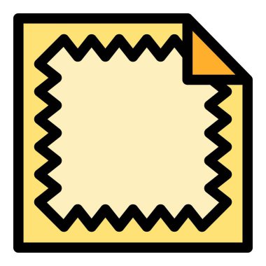 Doku sekmesi peçeteleri simge rengi dış hat vektörü