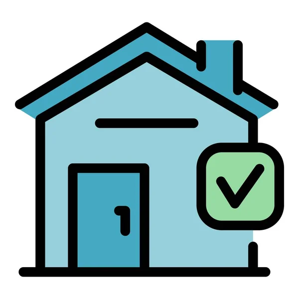 House for rent icon color outline vector — Stockvektor