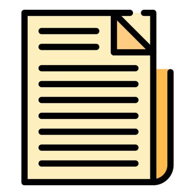 Yığın gazete simgesi renk ana hatları vektörü