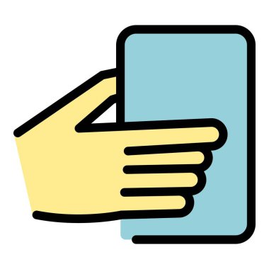 Oyun simgesi renk ana hatları vektörü için akıllı telefon