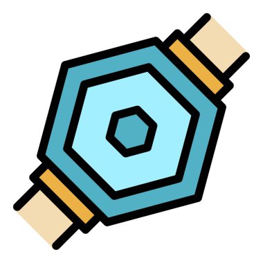 Kanalizasyon tankı simgesi renk ana hatları vektörü