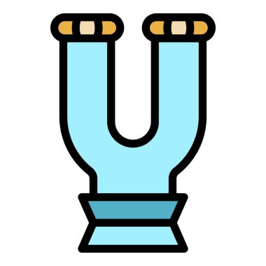 Su borusu simgesi renk ana hatları vektörü