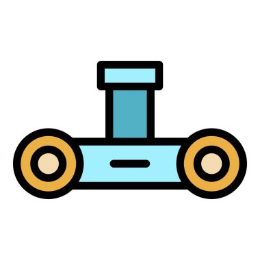 Boru simgesi renk dış hat vektörünü batır