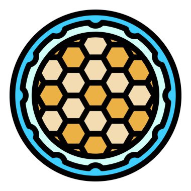 Sokak rögar simgesi renk ana hatları vektörü