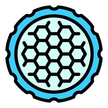 Kanalizasyon kapağı renk ana hatları vektörü